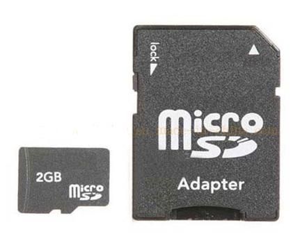 Cartão de Memória MicroSD 2GB + Adaptador